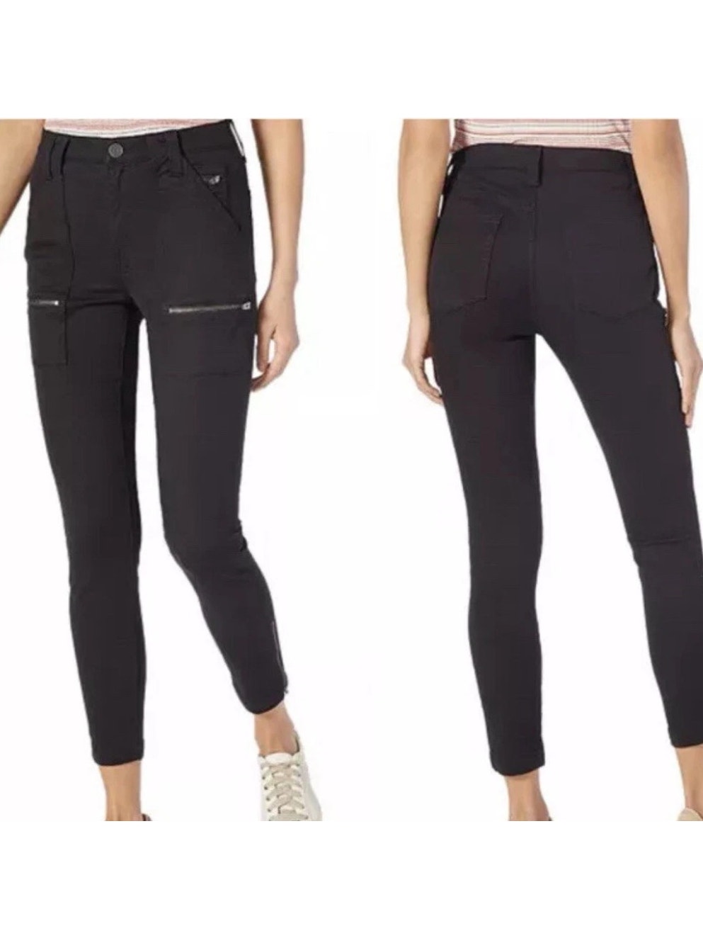 Nwt Joie High Rise Park Skinny Jeans Black Stretch Cropped Womens Size 29